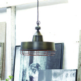 Bugsy Industrial Tarnished Metal Pendant Light